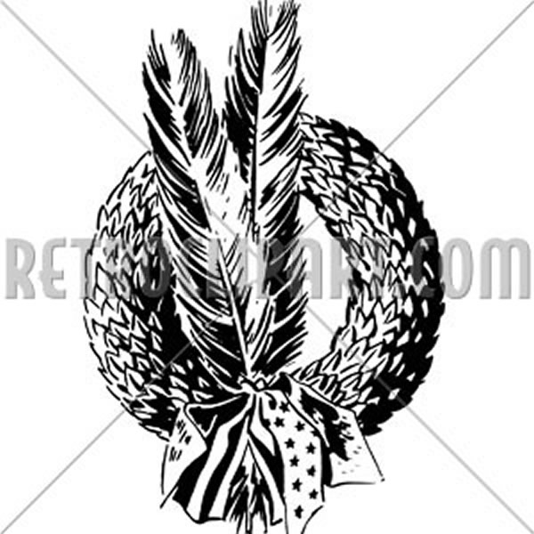 Armistice Wreath And Feathers