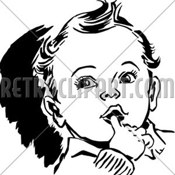Baby With Finger In Mouth