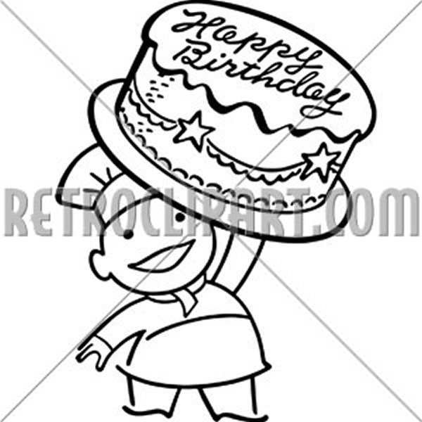 Baker With Birthday Cake