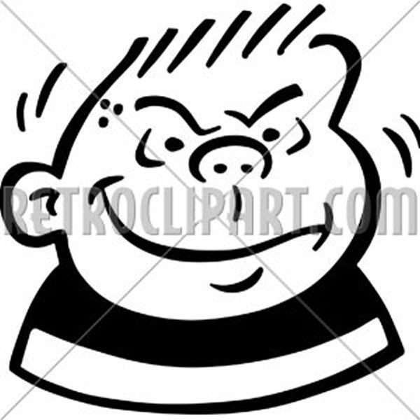 bully clipart black and white
