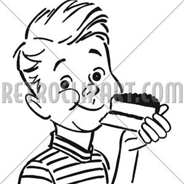 Boy Eating Cake