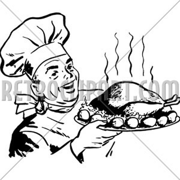 Chef With Roast Poultry