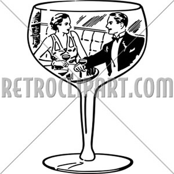 Couple In Wine Glass