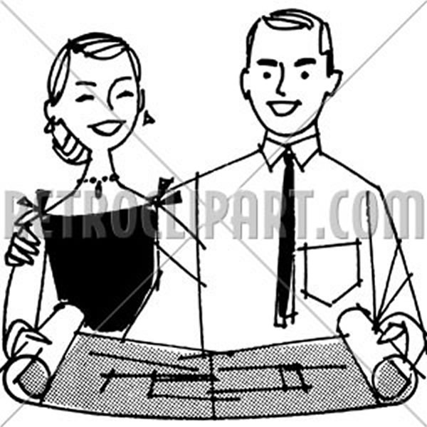 Couple Looking At Blueprint