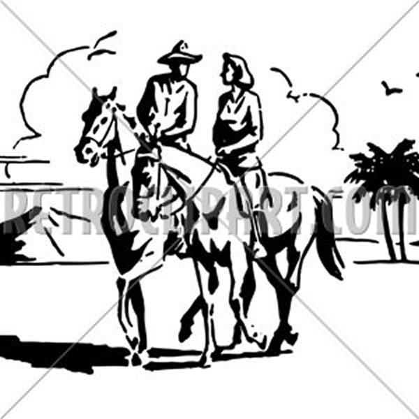 Couple On Horseback