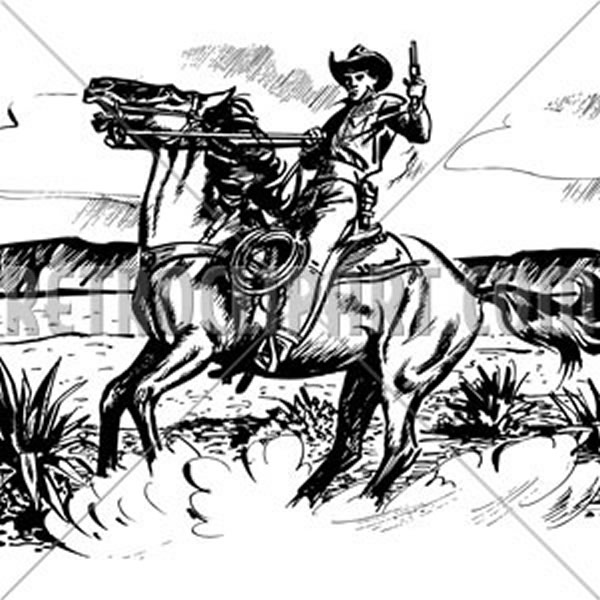 Cowboy On Horseback