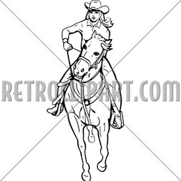 Cowgirl Barrel Racer
