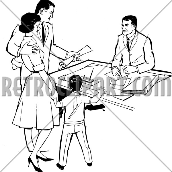 Family Visiting Real Estate Agent