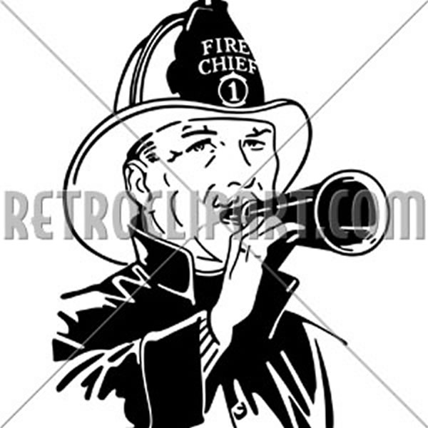 Fireman With Bullhorn