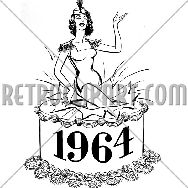 Girl Popping Out Of Cake