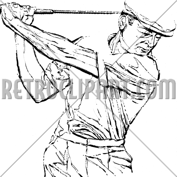 Golfer Teeing Off 3