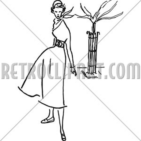 Lady By A Tree