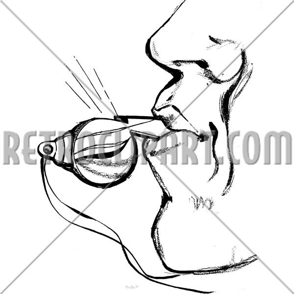 Man Blowing Whistle