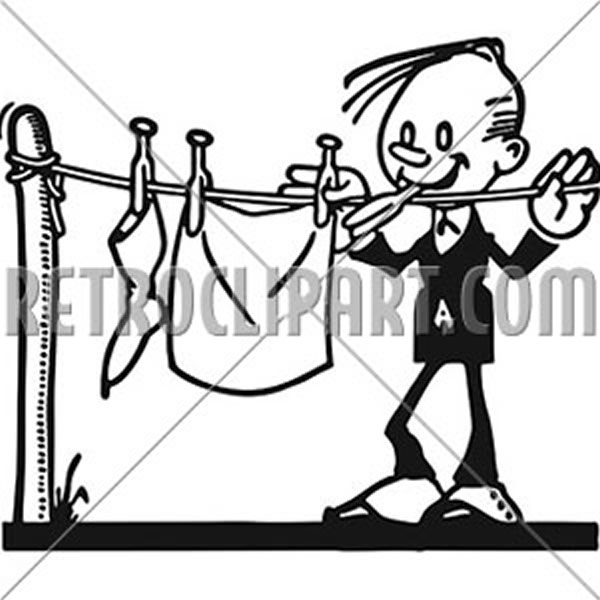 Man Hanging Laundry