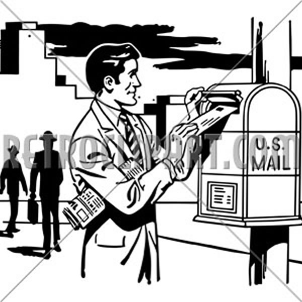 Man Mailing A Letter