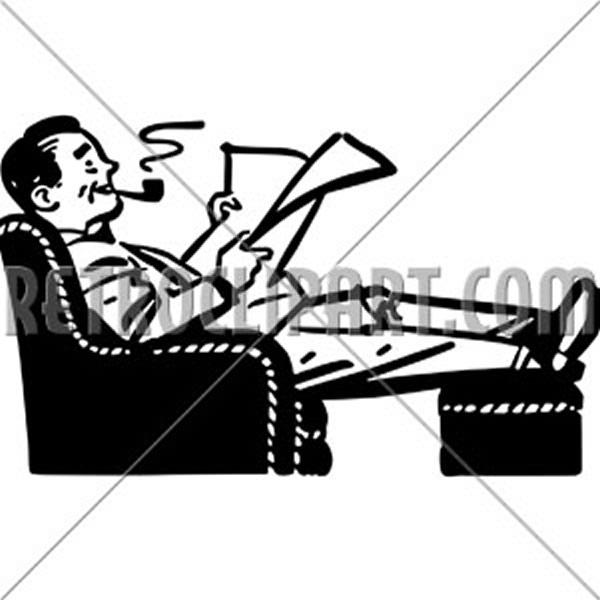 Man Relaxing In Easy Chair