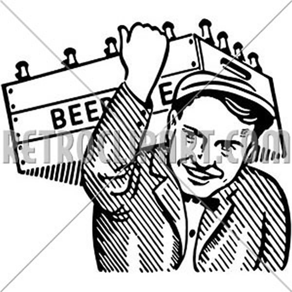 Man With Keg Of Beer