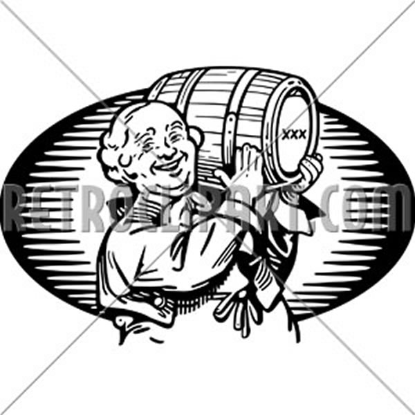 Man With Keg Of Whiskey