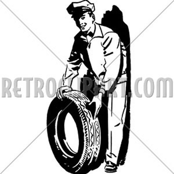 New Tire And Serviceman