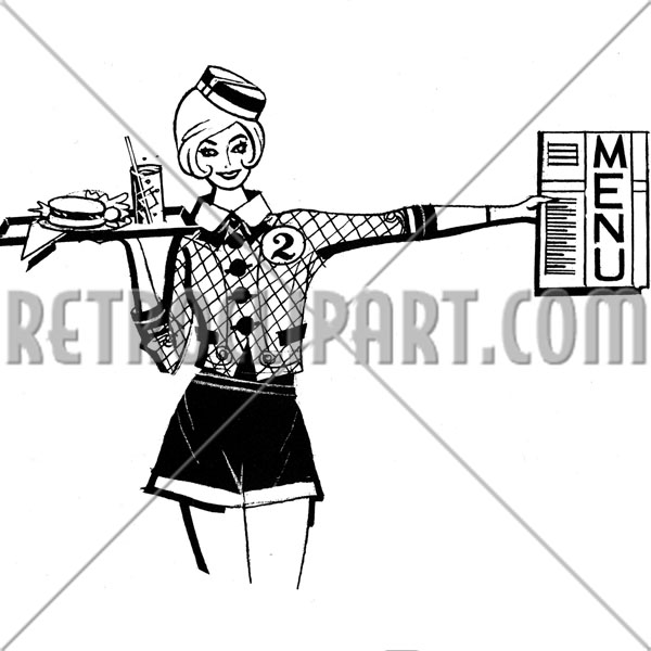 Retro Waitress 3