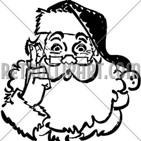 Santa Pointing Up