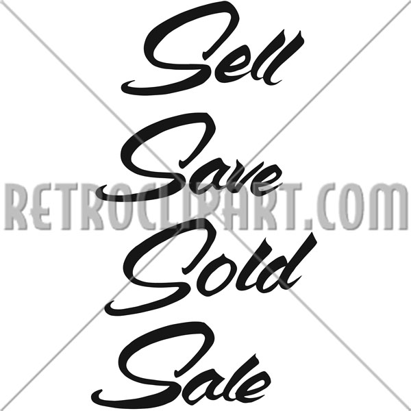 Sell Save Sold Sale