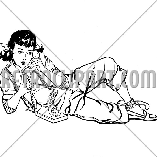 Teenage Girl On Phone