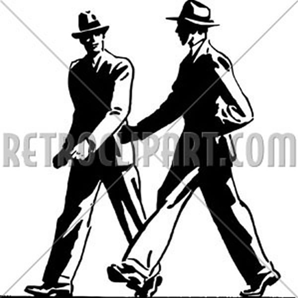 Two Men Walking