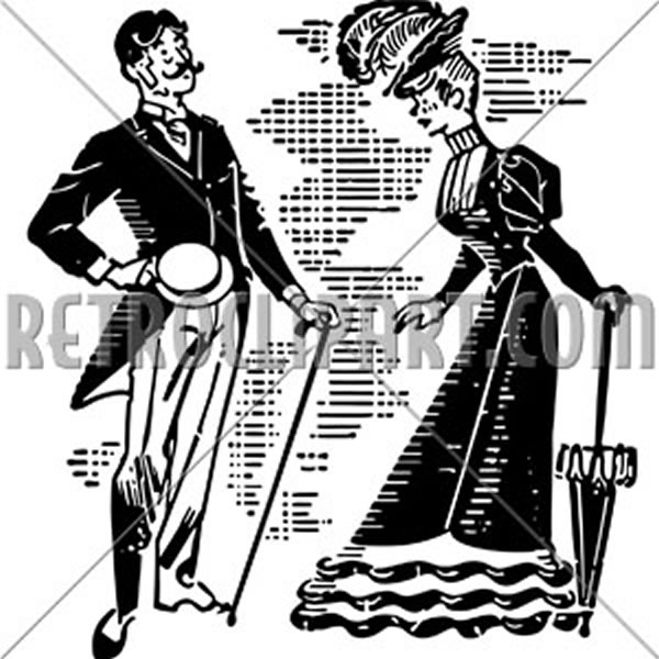 Victorian Couple Courting
