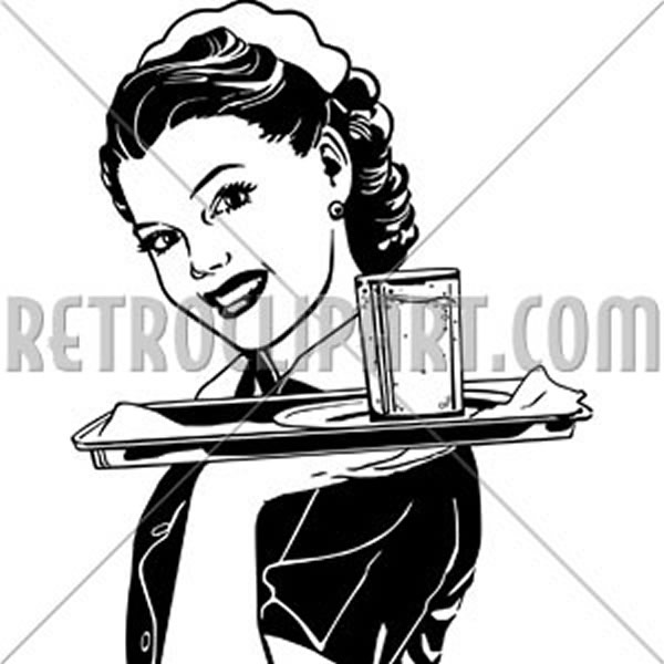 Waitress With Tray