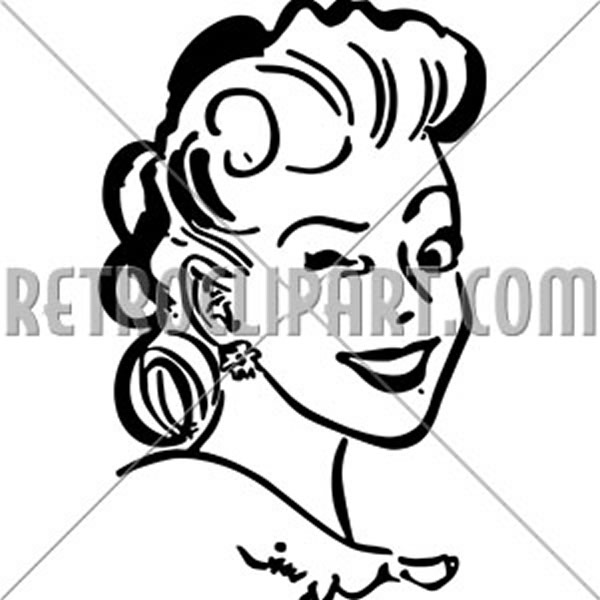 female wink clip art