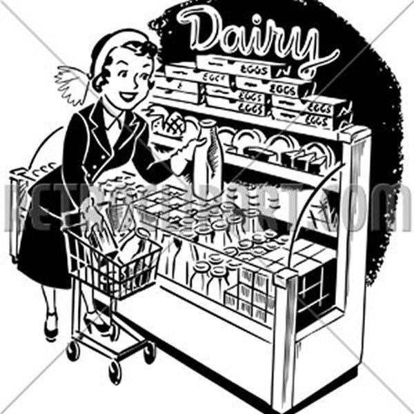Woman Shopper At Dairy