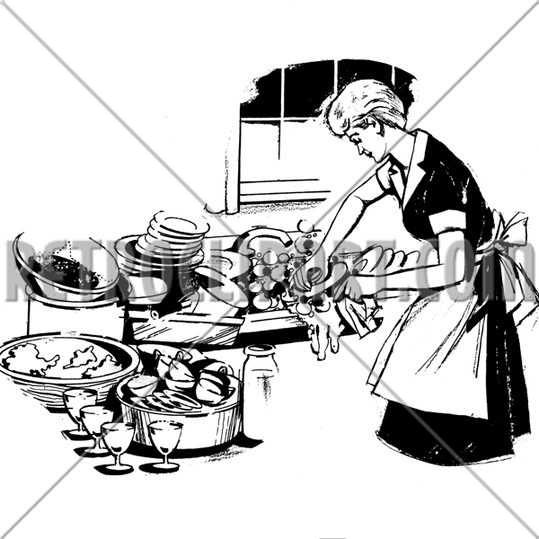 Woman Washing Dishes