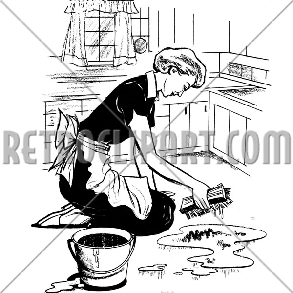 Woman Washing Floor 2