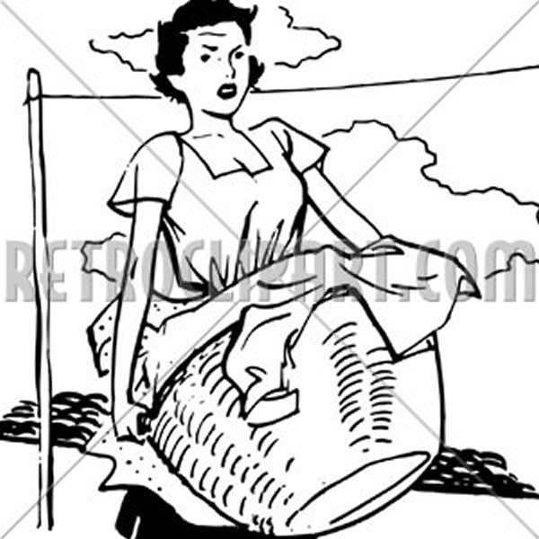 Woman With Laundry